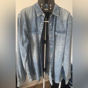 Levi's Washed Blue Denim Shirt Jacket